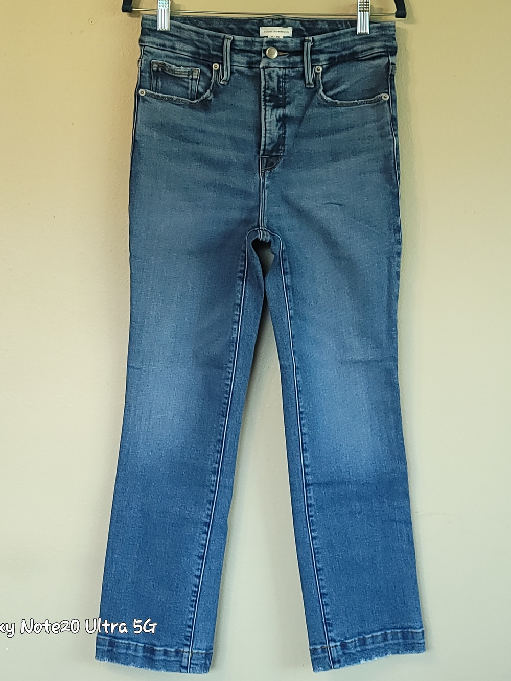 Good American Good Legs Straight Jeans Size 8 / 29 Indigo569 GLSTTH014T Pristine